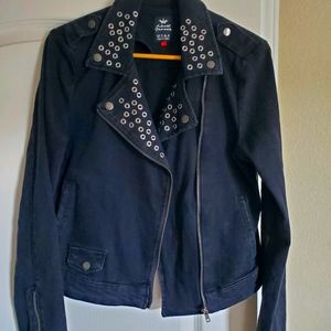Black denim like jacket